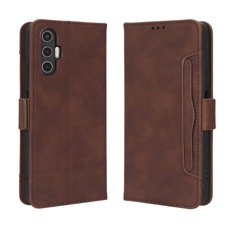 For Tecno Pova 3 Skin Feel Calf Texture Card Slots Leather Phone Case