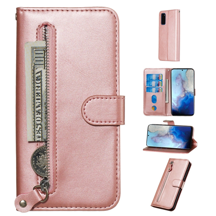 For Galaxy S20 Fashion Calf Texture Zipper Horizontal Flip Leather Case with Stand & Card Slots & Wallet Function