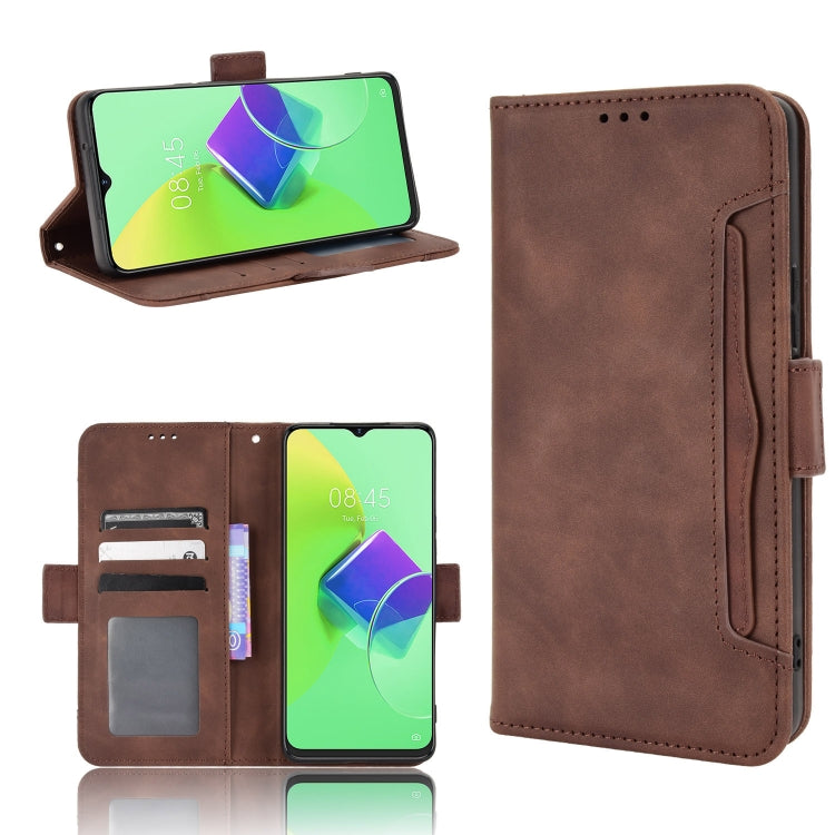 For Tecno Spark 9 Pro Skin Feel Calf Texture Card Slots Leather Phone Case