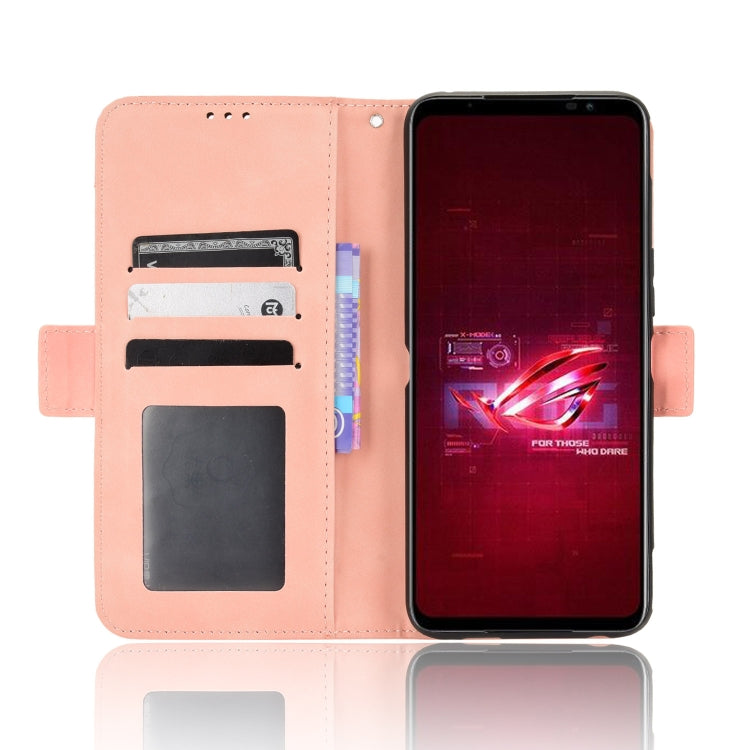 For ASUS ROG Phone 6 / 6 Pro Skin Feel Calf Texture Card Slots Leather Phone Case