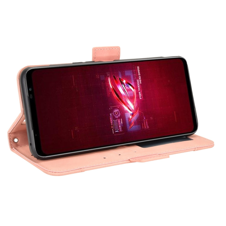 For ASUS ROG Phone 6 / 6 Pro Skin Feel Calf Texture Card Slots Leather Phone Case