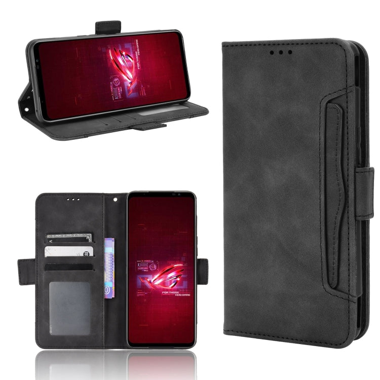 For ASUS ROG Phone 6 / 6 Pro Skin Feel Calf Texture Card Slots Leather Phone Case