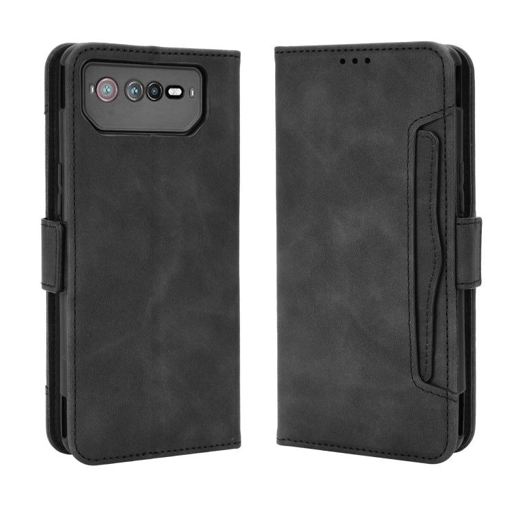 For ASUS ROG Phone 6 / 6 Pro Skin Feel Calf Texture Card Slots Leather Phone Case