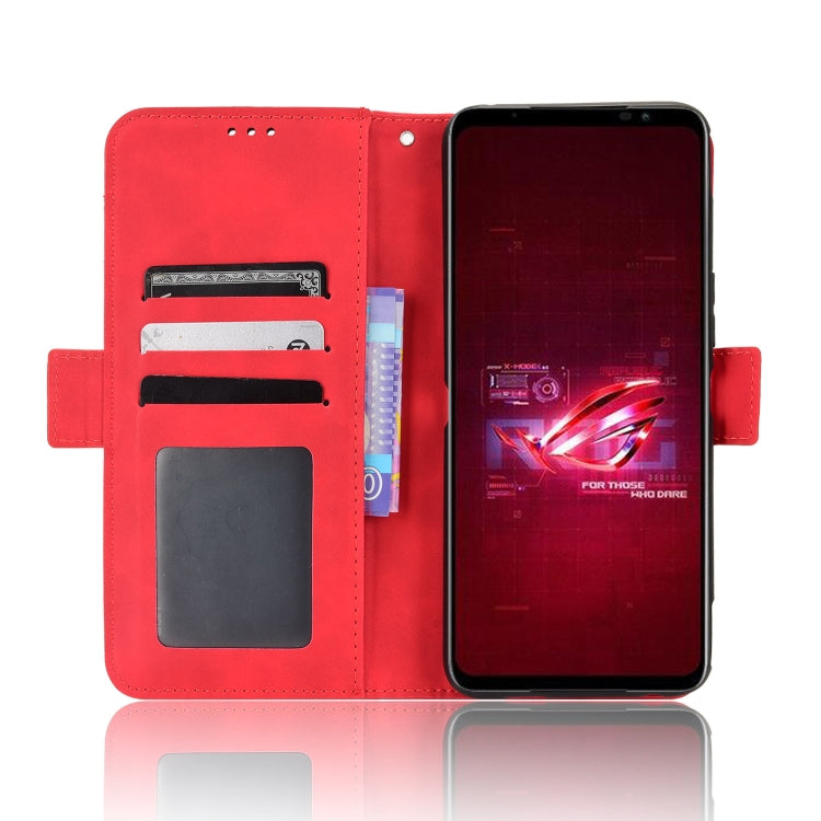 For ASUS ROG Phone 6 / 6 Pro Skin Feel Calf Texture Card Slots Leather Phone Case