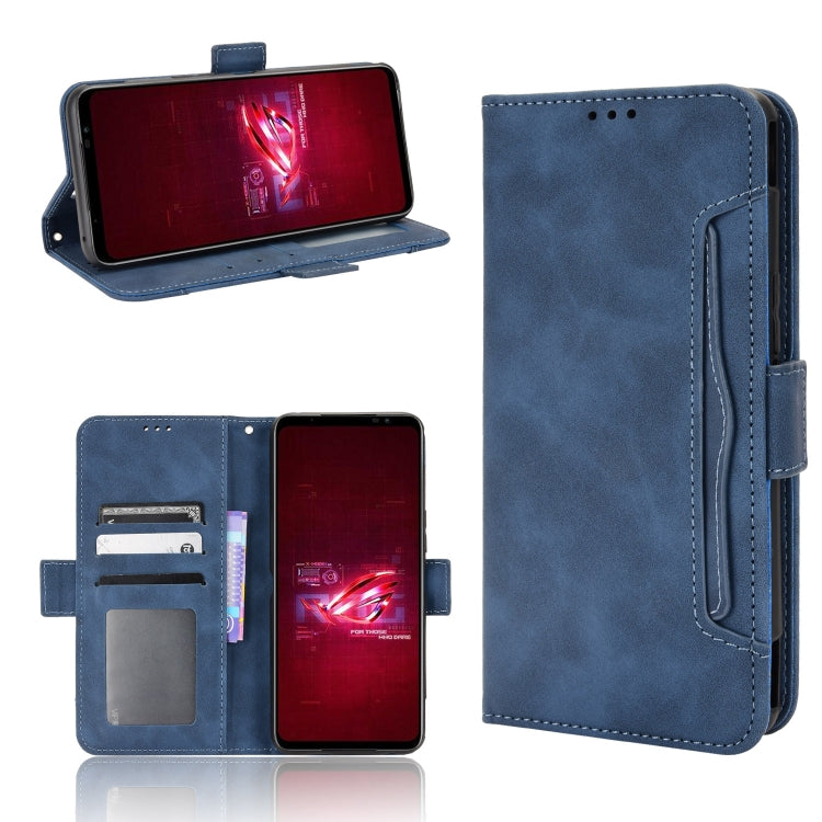 For ASUS ROG Phone 6 / 6 Pro Skin Feel Calf Texture Card Slots Leather Phone Case