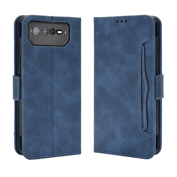 For ASUS ROG Phone 6 / 6 Pro Skin Feel Calf Texture Card Slots Leather Phone Case