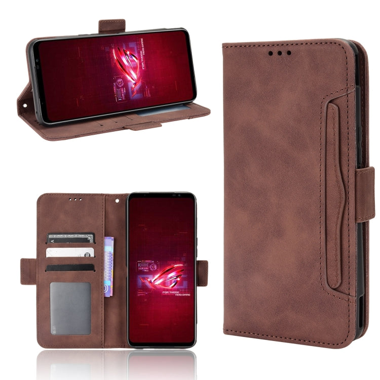 For ASUS ROG Phone 6 / 6 Pro Skin Feel Calf Texture Card Slots Leather Phone Case