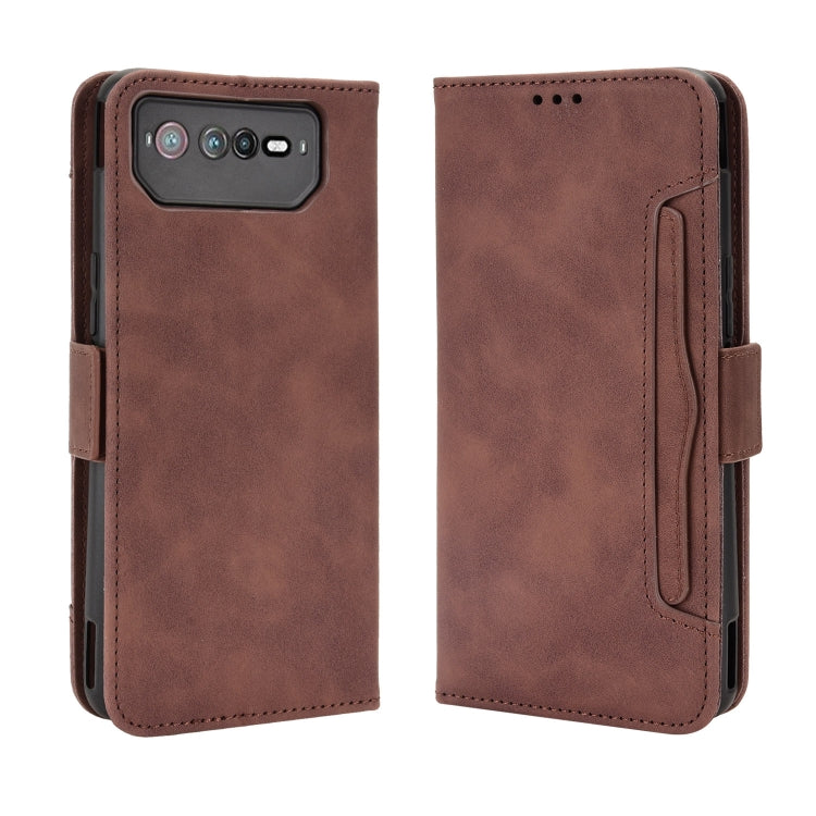 For ASUS ROG Phone 6 / 6 Pro Skin Feel Calf Texture Card Slots Leather Phone Case