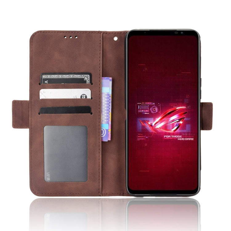 For ASUS ROG Phone 6 / 6 Pro Skin Feel Calf Texture Card Slots Leather Phone Case