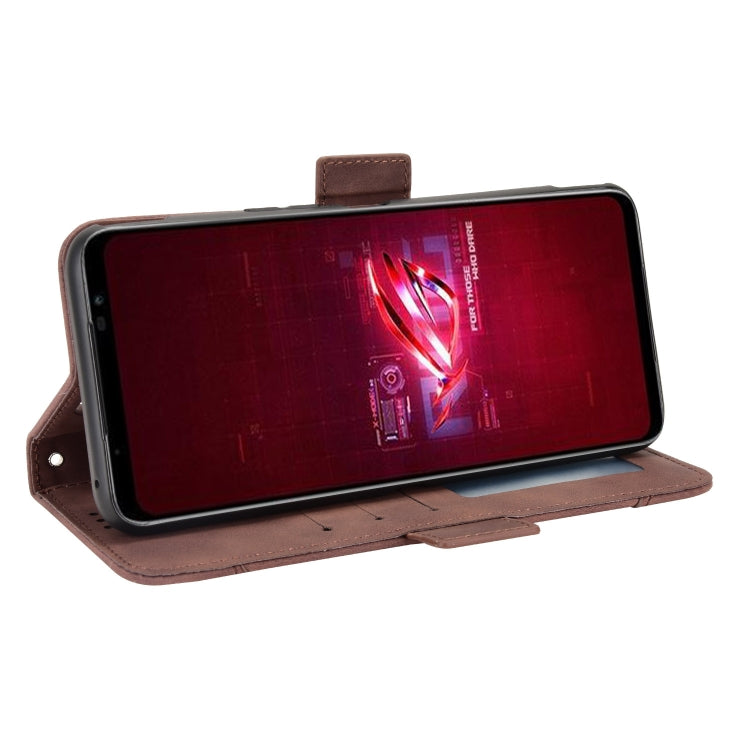 For ASUS ROG Phone 6 / 6 Pro Skin Feel Calf Texture Card Slots Leather Phone Case