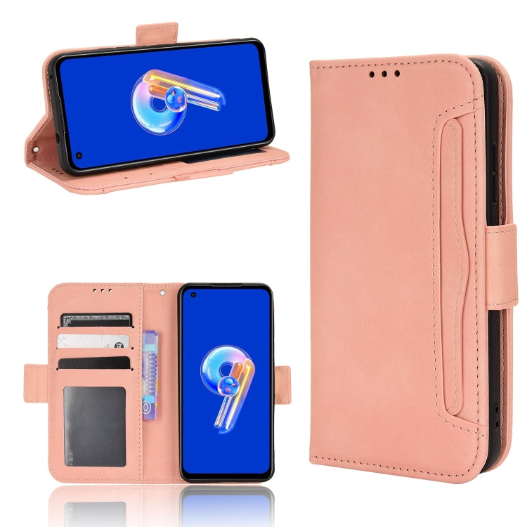 For ASUS Zenfone 9 Skin Feel Calf Texture Card Slots Leather Phone Case