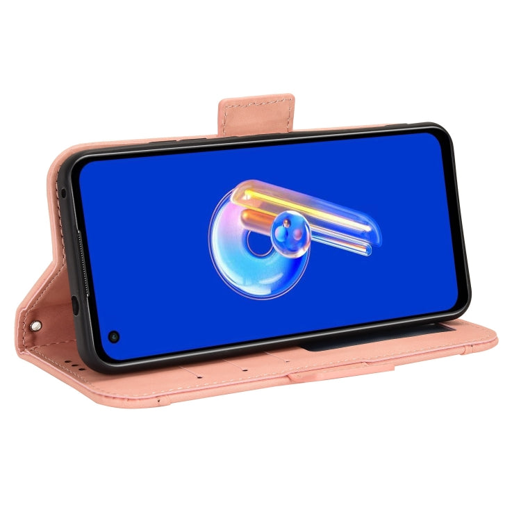 For ASUS Zenfone 9 Skin Feel Calf Texture Card Slots Leather Phone Case