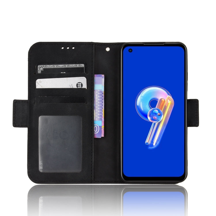 For ASUS Zenfone 9 Skin Feel Calf Texture Card Slots Leather Phone Case
