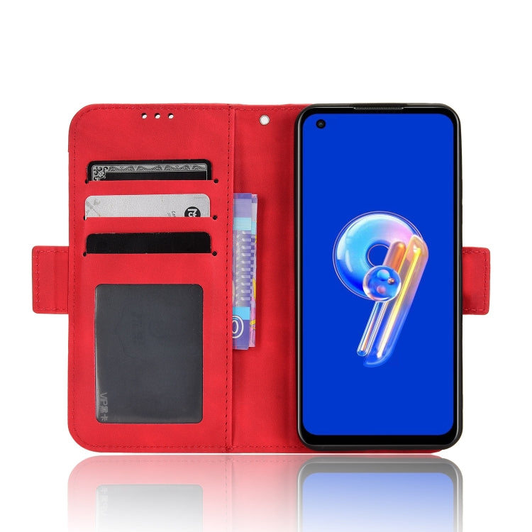 For ASUS Zenfone 9 Skin Feel Calf Texture Card Slots Leather Phone Case