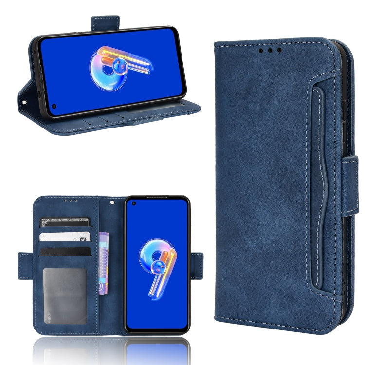 For ASUS Zenfone 9 Skin Feel Calf Texture Card Slots Leather Phone Case