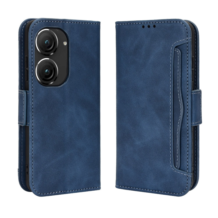 For ASUS Zenfone 9 Skin Feel Calf Texture Card Slots Leather Phone Case