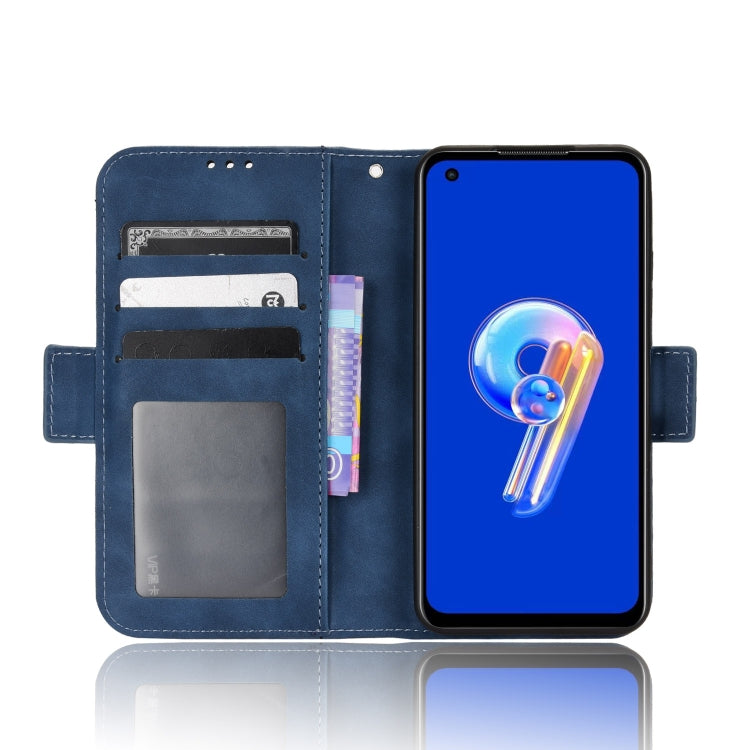 For ASUS Zenfone 9 Skin Feel Calf Texture Card Slots Leather Phone Case