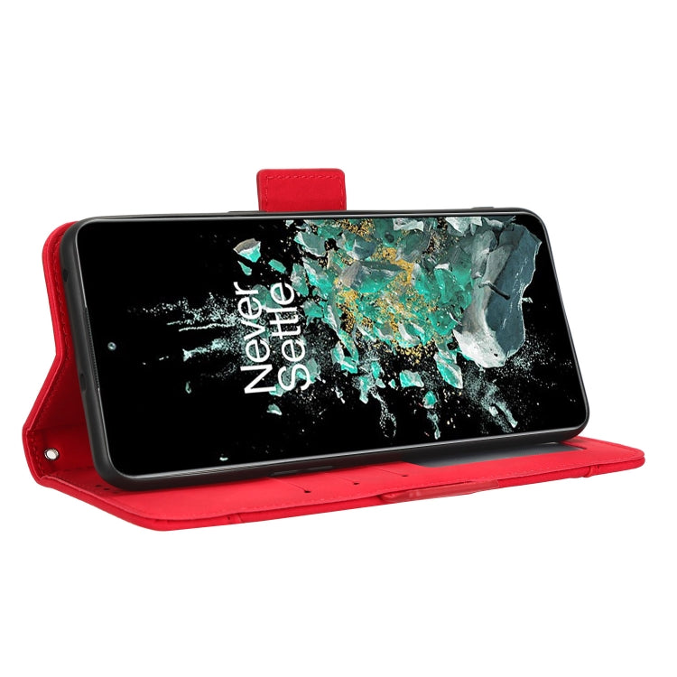 For OnePlus 10T 5G / Ace Pro 5G Skin Feel Calf Texture Card Slots Leather Phone Case