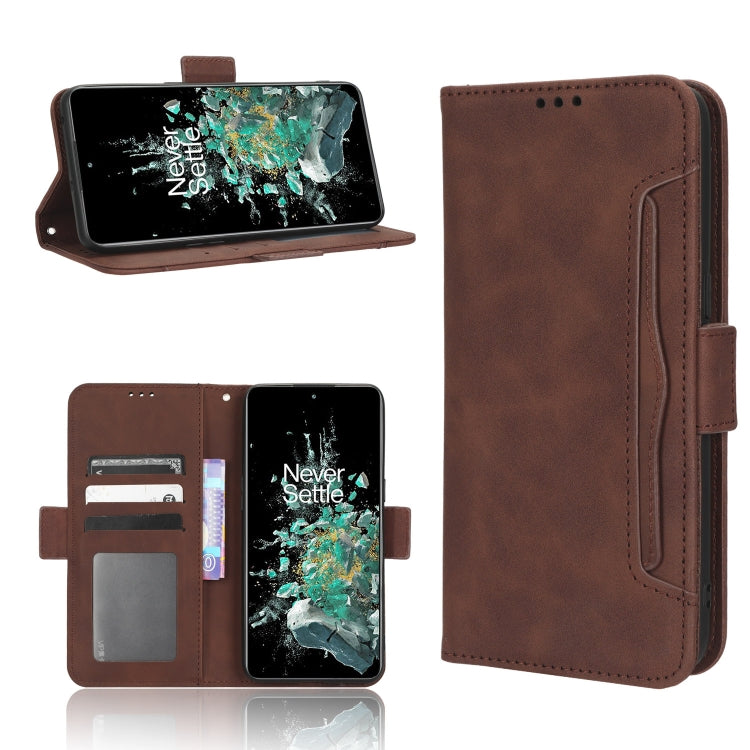 For OnePlus 10T 5G / Ace Pro 5G Skin Feel Calf Texture Card Slots Leather Phone Case