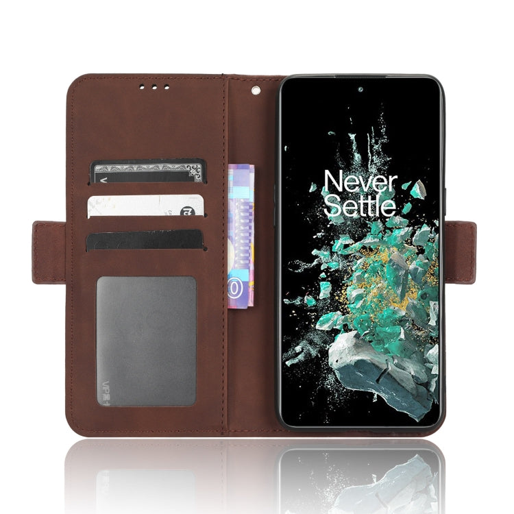 For OnePlus 10T 5G / Ace Pro 5G Skin Feel Calf Texture Card Slots Leather Phone Case