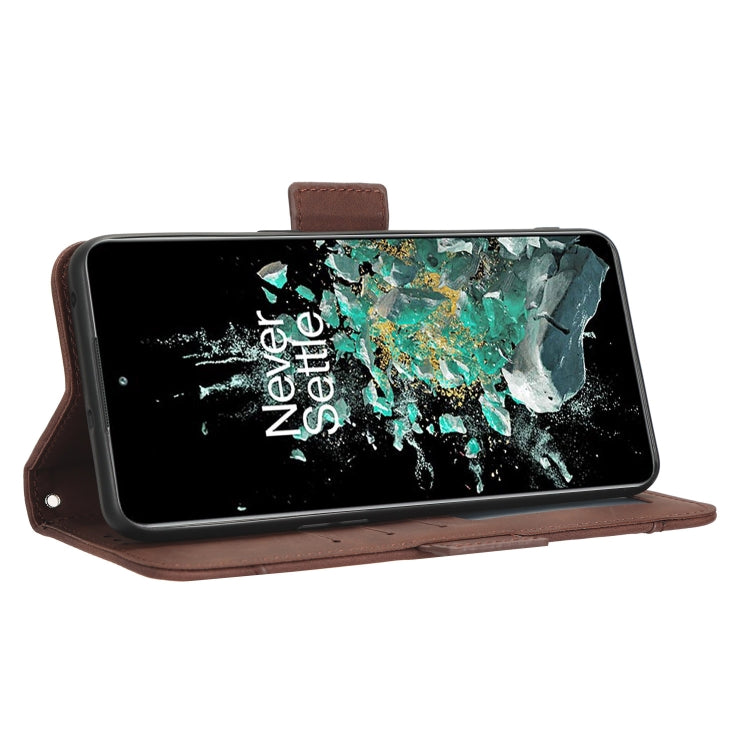 For OnePlus 10T 5G / Ace Pro 5G Skin Feel Calf Texture Card Slots Leather Phone Case