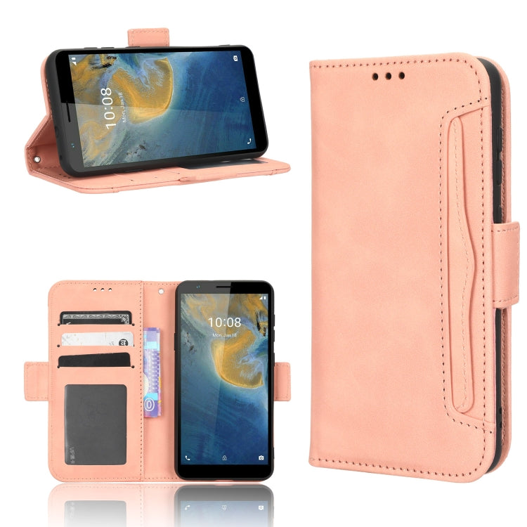 For ZTE Avid 589 Z5158 Skin Feel Calf Texture Card Slots Leather Phone Case