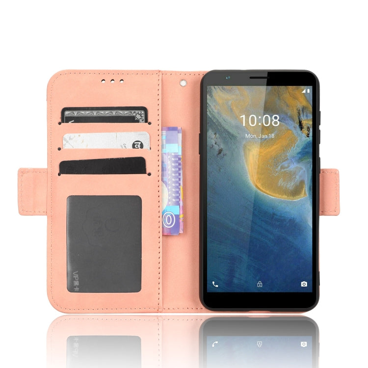 For ZTE Avid 589 Z5158 Skin Feel Calf Texture Card Slots Leather Phone Case