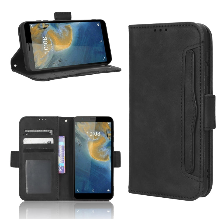 For ZTE Avid 589 Z5158 Skin Feel Calf Texture Card Slots Leather Phone Case
