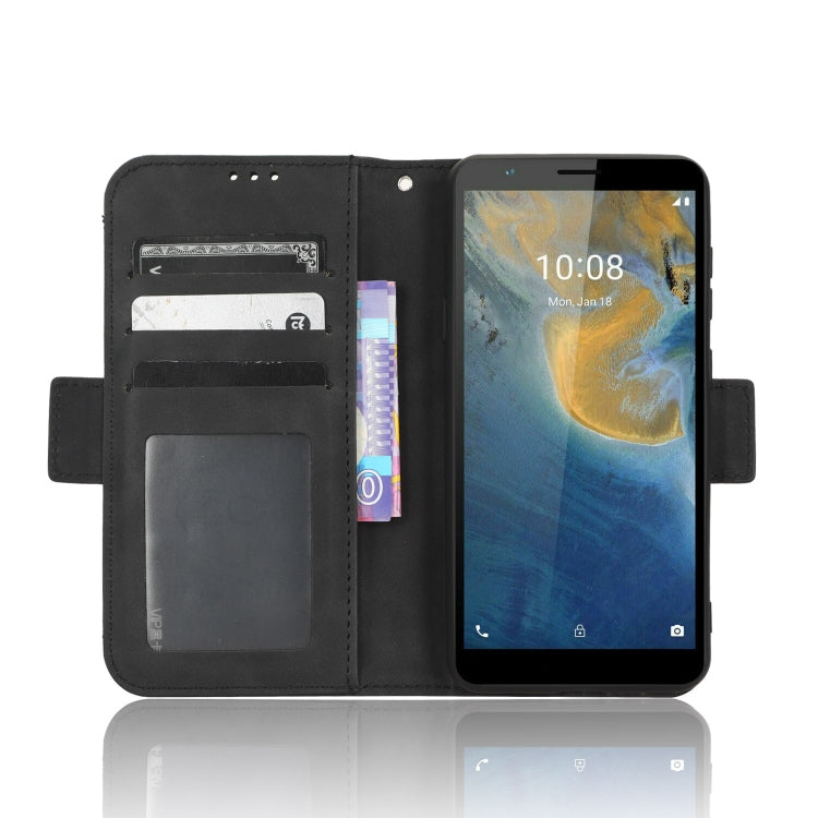 For ZTE Avid 589 Z5158 Skin Feel Calf Texture Card Slots Leather Phone Case