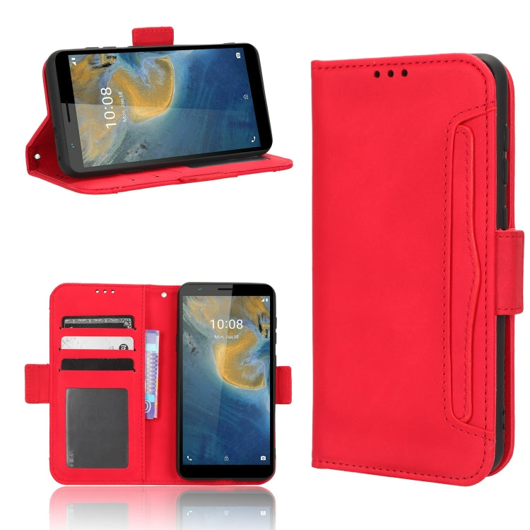 For ZTE Avid 589 Z5158 Skin Feel Calf Texture Card Slots Leather Phone Case