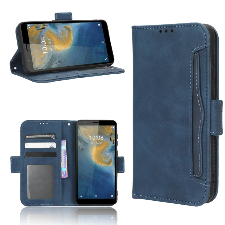 For ZTE Avid 589 Z5158 Skin Feel Calf Texture Card Slots Leather Phone Case