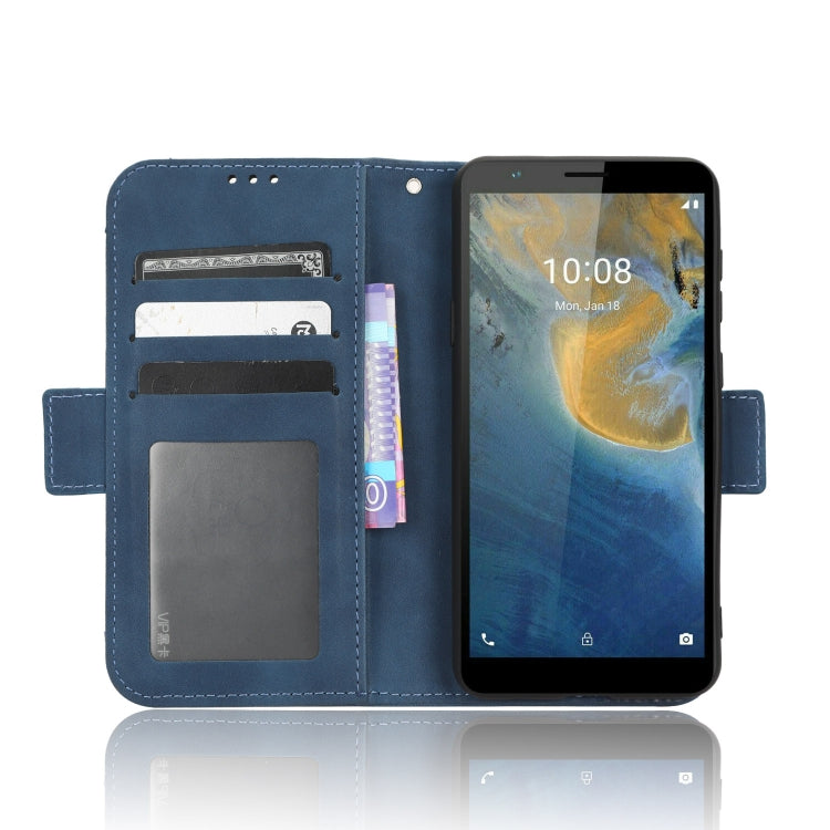 For ZTE Avid 589 Z5158 Skin Feel Calf Texture Card Slots Leather Phone Case