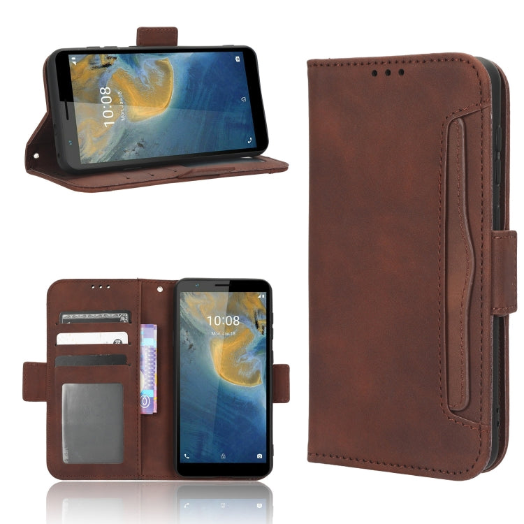 For ZTE Avid 589 Z5158 Skin Feel Calf Texture Card Slots Leather Phone Case