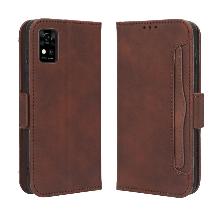 For ZTE Avid 589 Z5158 Skin Feel Calf Texture Card Slots Leather Phone Case