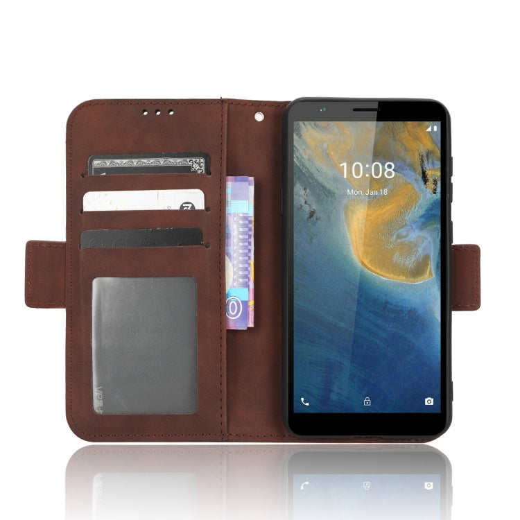 For ZTE Avid 589 Z5158 Skin Feel Calf Texture Card Slots Leather Phone Case
