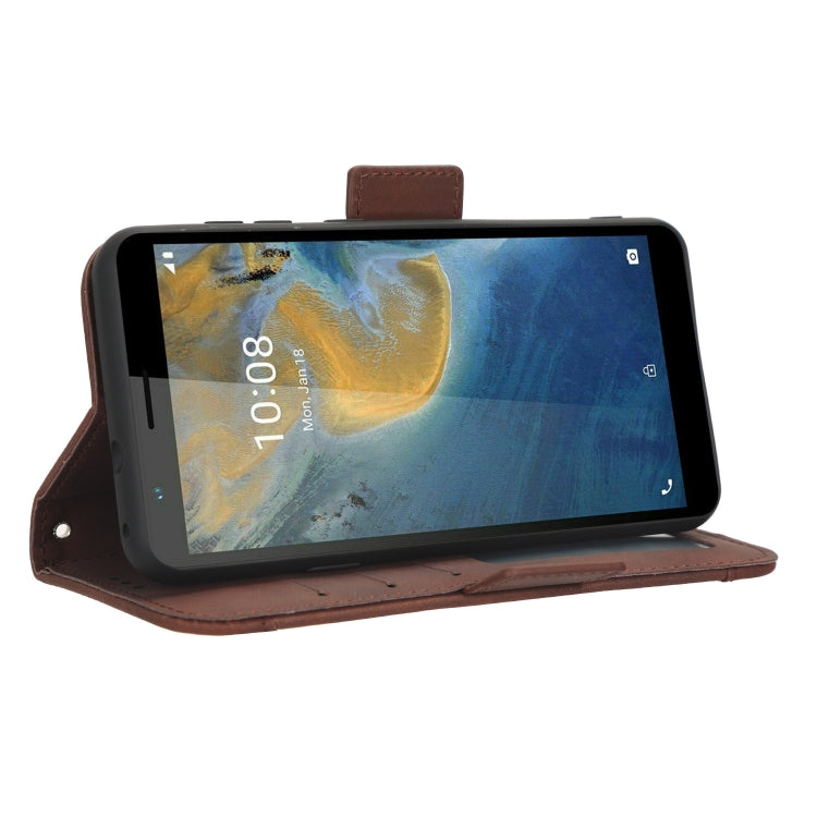 For ZTE Avid 589 Z5158 Skin Feel Calf Texture Card Slots Leather Phone Case