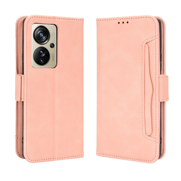 For ZTE Axon 40 Pro Skin Feel Calf Texture Card Slots Leather Phone Case