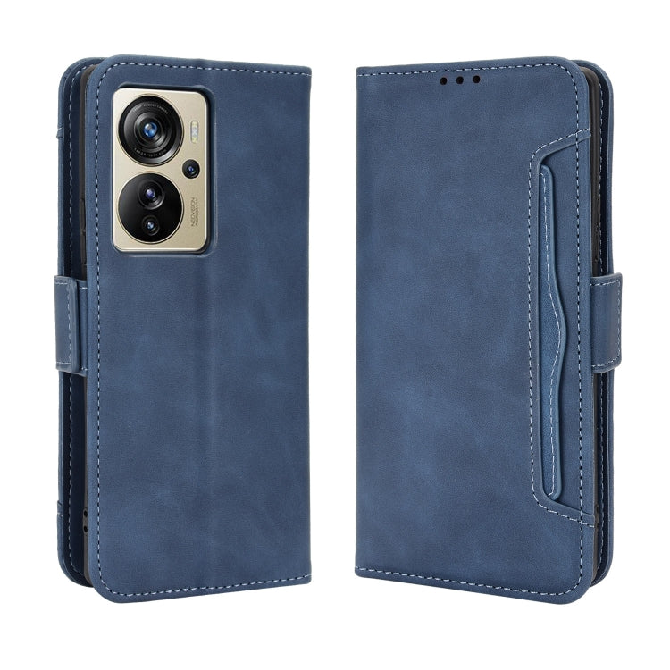 For ZTE Axon 40 Pro Skin Feel Calf Texture Card Slots Leather Phone Case