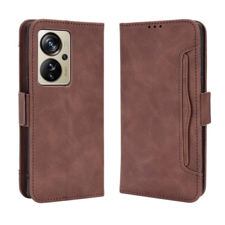 For ZTE Axon 40 Pro Skin Feel Calf Texture Card Slots Leather Phone Case