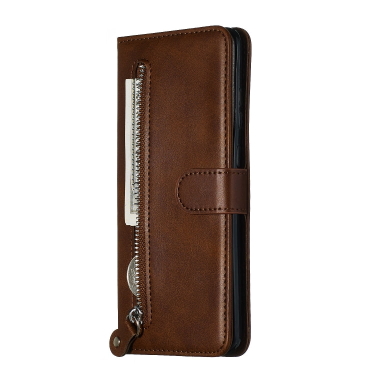For Galaxy S20 Ultra Fashion Calf Texture Zipper Horizontal Flip Leather Case with Stand & Card Slots & Wallet Function