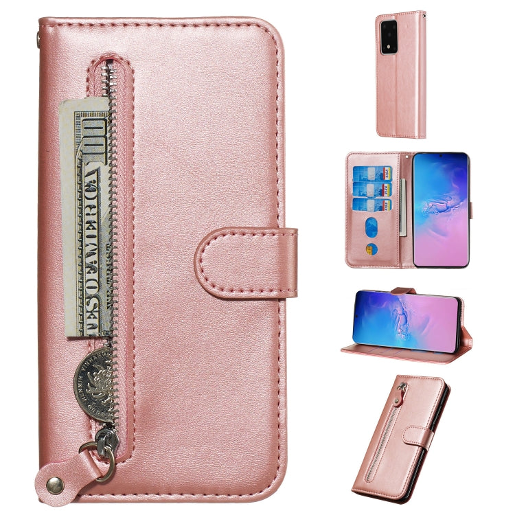 For Galaxy S20 Ultra Fashion Calf Texture Zipper Horizontal Flip Leather Case with Stand & Card Slots & Wallet Function