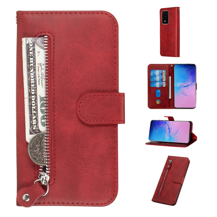 For Galaxy S20 Ultra Fashion Calf Texture Zipper Horizontal Flip Leather Case with Stand & Card Slots & Wallet Function