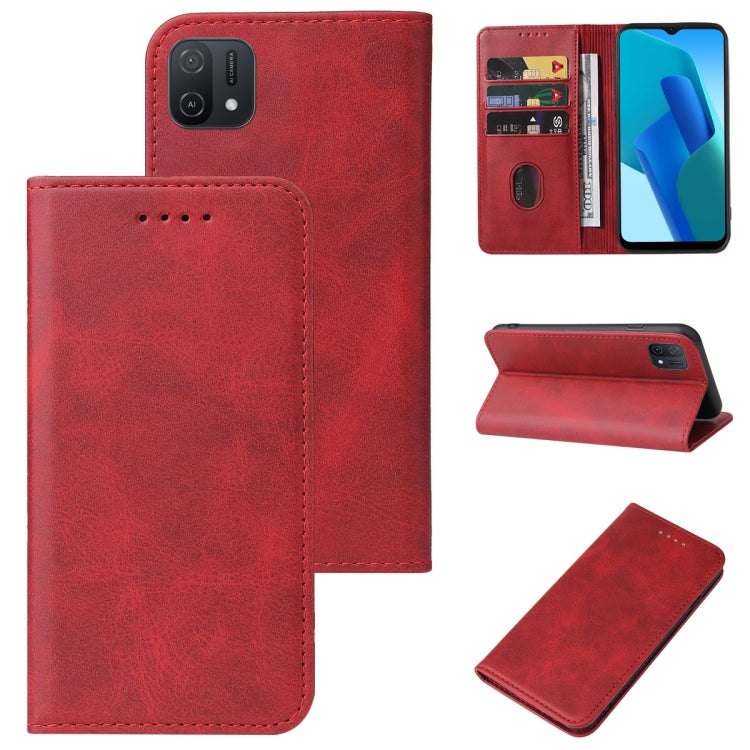 For OPPO A16K Magnetic Closure Leather Phone Case