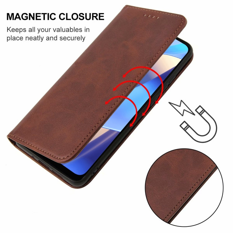 For OPPO A16s Magnetic Closure Leather Phone Case