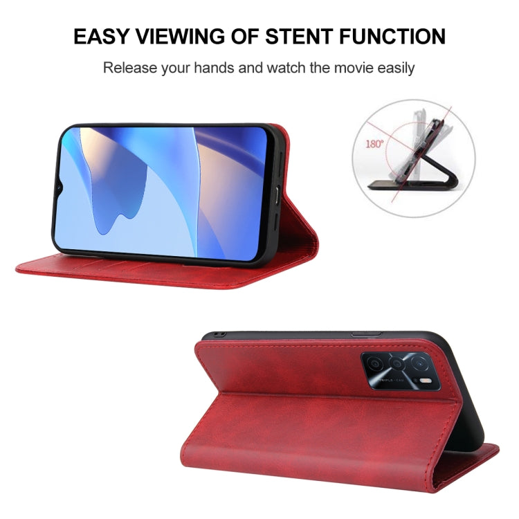 For OPPO A16s Magnetic Closure Leather Phone Case