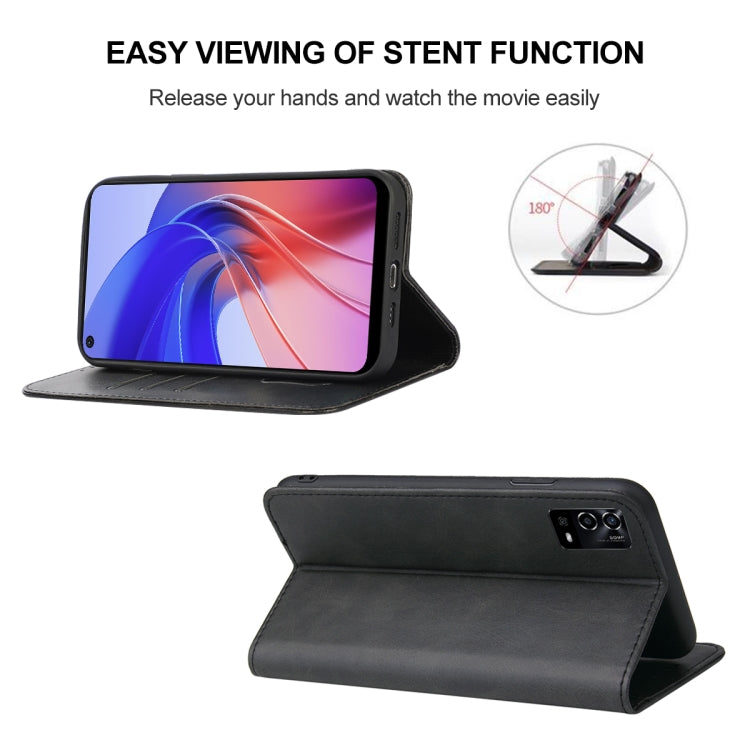 For OPPO A55 Magnetic Closure Leather Phone Case