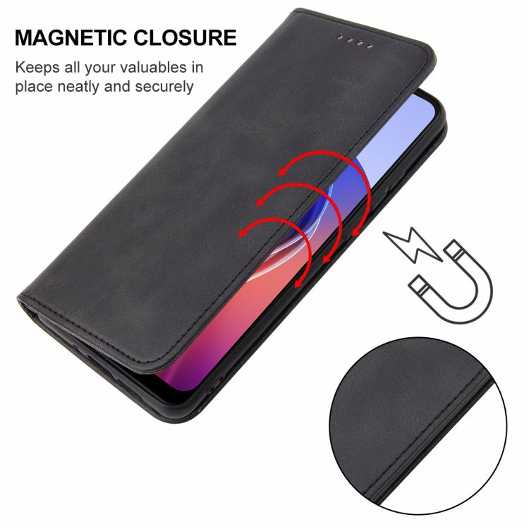 For OPPO A55 Magnetic Closure Leather Phone Case