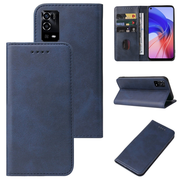 For OPPO A55 Magnetic Closure Leather Phone Case