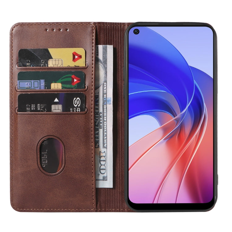 For OPPO A55 Magnetic Closure Leather Phone Case