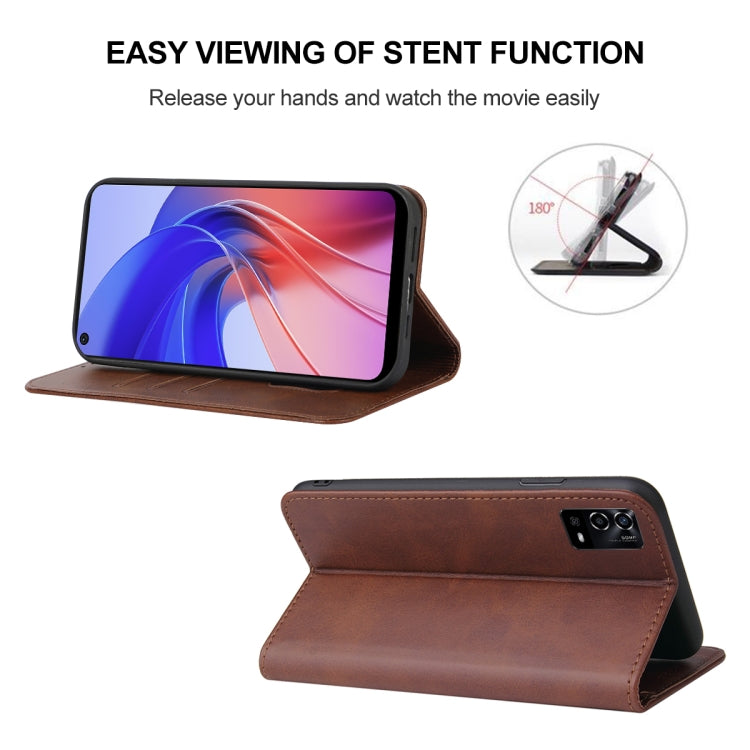 For OPPO A55 Magnetic Closure Leather Phone Case